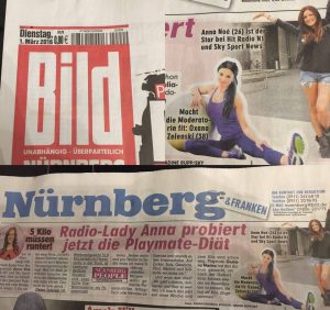Zeitungsbericht von BILD Nürnberg über Oxanas 5-Wochen-Programm im Fitnessstudio Studio21