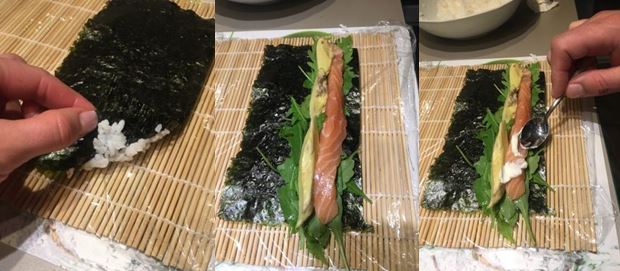 Nori Blatt wird belegt für selbstgemachtes Sushi