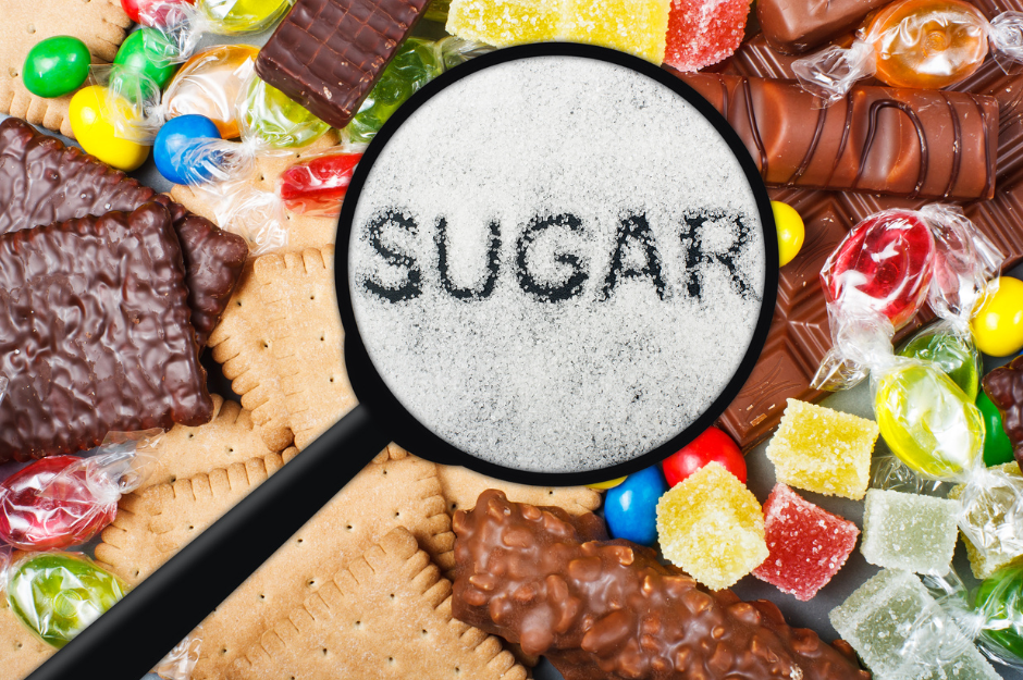 viele Süßigkeit symbolisch für Abnehmen mit Blutzucker-Trick
