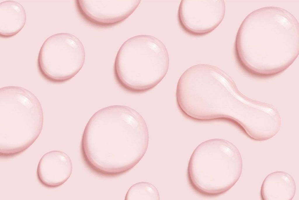 Animation in rosa mit Wassertropfen