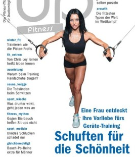 Oxana Hegel auf Cover eines Fitness Magazins als Expertin für online abnehmen