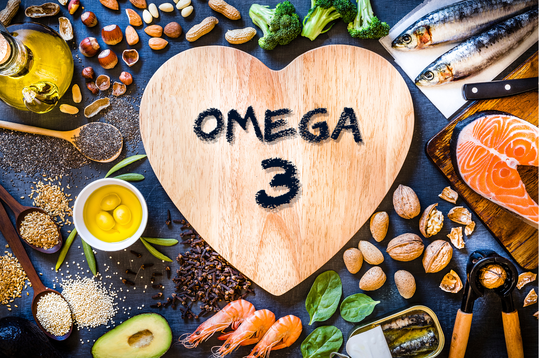 viele Lebensmittel mit Omega-3 die beim Abnehmen helfen