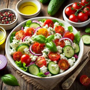 Hüttenkäse Salat zum Abnehmen
